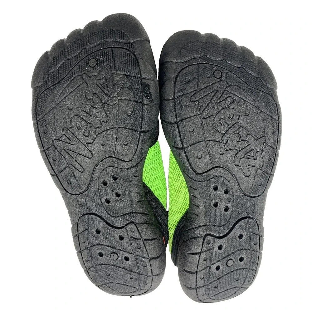 Newtz Water Shoes Size 12 Green Neon‎ Kids Youth Toddler Shark
